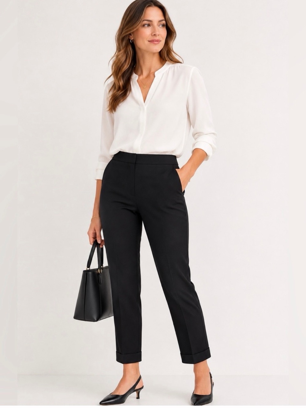 Ann TaylorClassic Black Ankle Dress Pants